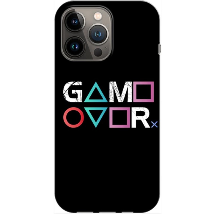 Husa compatibila cu Apple iPhone 13 Pro model Game Over, Silicon, TPU, Viceversa
