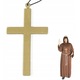 Cruce, Gadget De Halloween, Recuzita De Halloween, Plastic Usor, Sfoara Pentru Agatat, Latime: 13 cm, Inaltime: 24 cm, Auriu