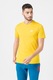 Nike, Tricou de bumbac cu broderie logo Sportswear Club, Galben, XL