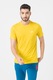 Nike, Tricou de bumbac cu broderie logo Sportswear Club, Galben, XL