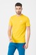 Nike, Tricou de bumbac cu broderie logo Sportswear Club, Galben, XL