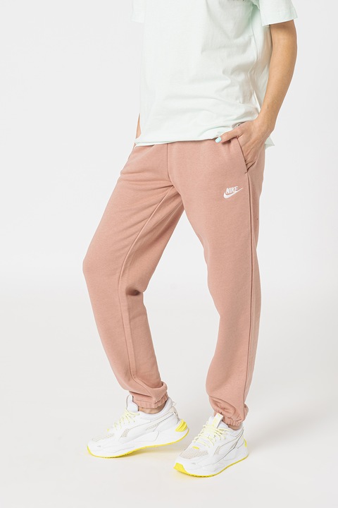 Nike, Спортен панталон Sportswear Essentials с връзка, Праскова