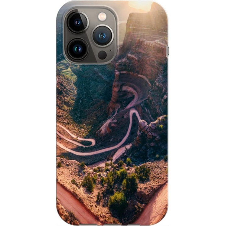 Husa compatibila cu Apple iPhone 13 Pro model Mountain Path, Silicon, TPU, Viceversa