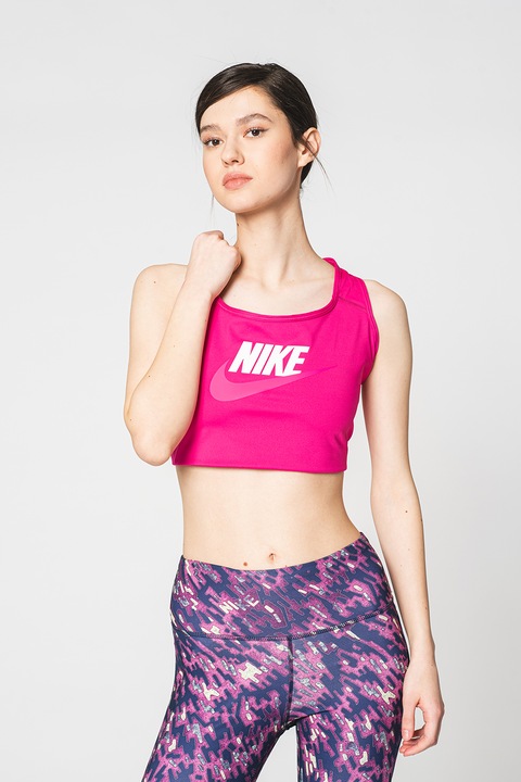Nike, Swoosh Futura Plus Size sportmelltartó logóval, Sötét rózsaszín
