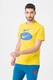 Nike, Tricou de bumbac cu logo Swoosh, Albastru royal, Galben sofran, 2XL