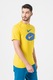 Nike, Tricou de bumbac cu logo Swoosh, Albastru royal, Galben sofran, 2XL