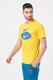 Nike, Tricou de bumbac cu logo Swoosh, Albastru royal, Galben sofran, 2XL