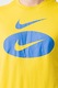 Nike, Tricou de bumbac cu logo Swoosh, Albastru royal, Galben sofran, 2XL