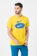 Nike, Tricou de bumbac cu logo Swoosh, Albastru royal, Galben sofran, 2XL