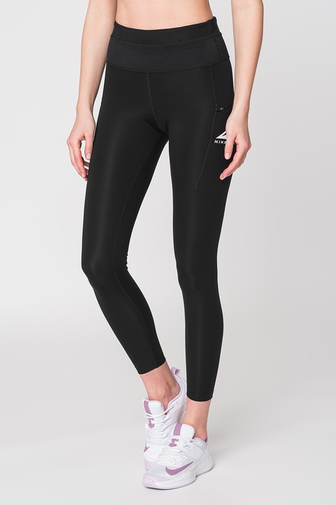 Nike, Colanti cu logo pentru alergare Epic Luxe Trail, Negru