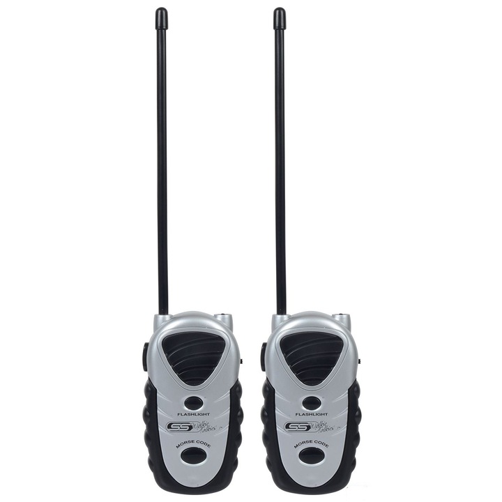 Walkie Talkies за деца, обхват до 300 м, черен/сив