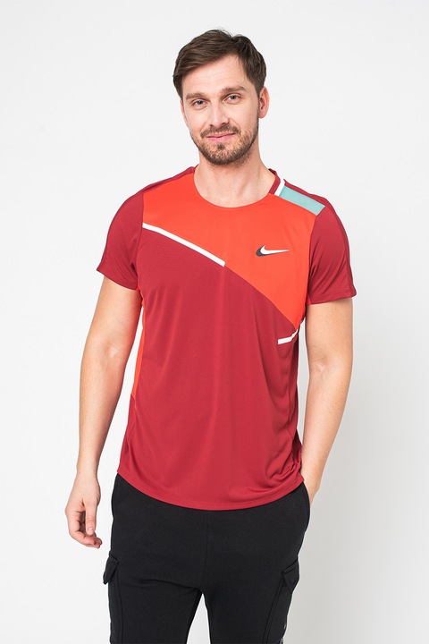 Nike, Tricou cu tehnologie Dri-FIT pentru tenis Court Slam, Visiniu