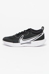 Nike, Zoom Court uniszex sportcipő, Koptatott fekete, 11.5