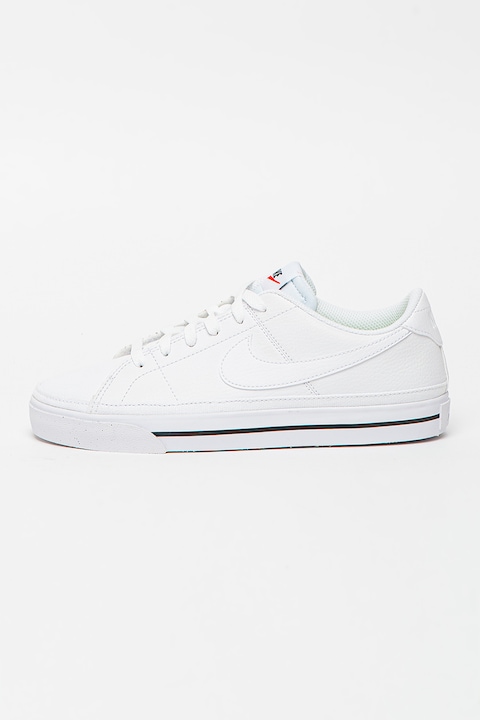 Nike, Спортни обувки Court Legacy от еко кожа с лого, Бял