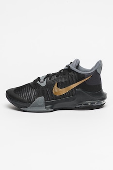 Nike - Баскетболни обувки Air Max Impact 3 с мрежест горен слой, Тъмносив/Черен
