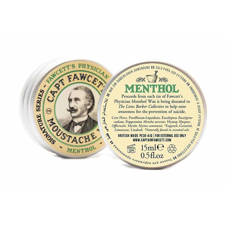 Captain Fawcett bajuszviasz, mentol, 15 gr