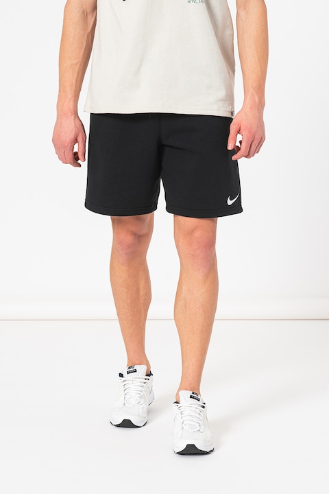 Nike, Pantaloni scurti cu buzunare laterale si logo pentru fotbal, Negru, L