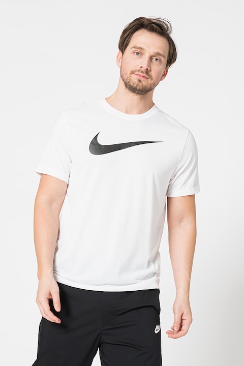 Nike, Tricou cu logo, pentru fotbal Park20, Alb