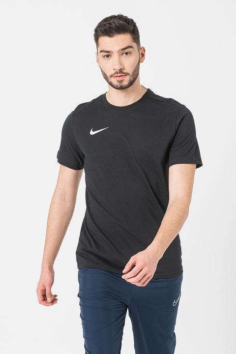 Nike, Tricou cu detaliu logo si tehnologie Dri-FIT pentru fotbal Park20, Negru