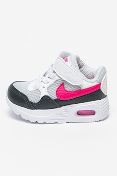 Nike - Спортни обувки Air Max с велкро и кожа, Бял/Черен