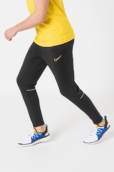 Nike - Футболен панталон Academy с Dri-FIT с цепки с ципове, Оранжев/Шафран/Черен