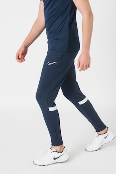 Nike - Футболен панталон Academy с Dri-FIT с цепки с ципове, Бял/Тъмносин
