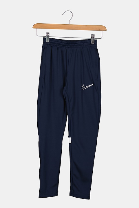 Nike, Футболен панталон Dri-Fit Academy с цепки с цип на глезените, Бял, Тъмносин, 128-137 CM