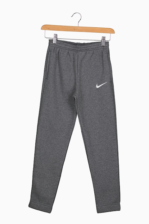Nike, Футболен панталон с джобове и лого, Сив меланж, 137-147 CM
