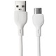 Кабел за данни/зареждане XO-NB200, тип C към USB, дълъг 2 м, бял