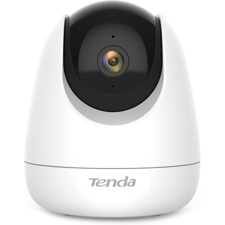 Tenda Smart CP6 megfigyelő kamera, 360 fokos, 2K, Baby Monitor funkció, Éjszakai látás, Intelligens érzékelés/felügyelet, Kétirányú hang, Hang- és fényjelzés, Hangvezérlés, Micro-SD kártya/felhő tárolás, Zárószerkezet az inicializáláshoz, Fehér színű