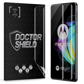 Set 2 Bucati, Folie Silicon Dr.Shield, Compatibil Motorola Edge 20, Nano Repair, Protectie Profesionala Ecran, Full Cover Set 2 Bucati, Folie Silicon Dr.Shield, Compatibil Motorola Edge 20, Nano Repair, Protectie Profesionala Ecran, Full Cover