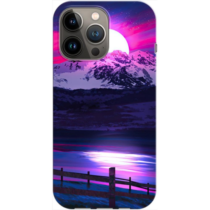 Husa compatibila cu Apple iPhone 13 Pro model Purple Night, Silicon, TPU, Viceversa