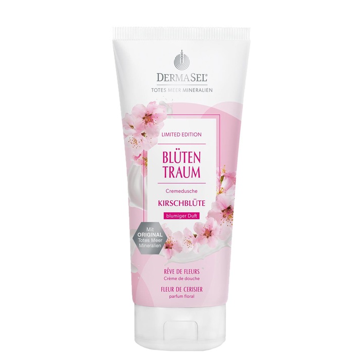 Zuhanyzó krém cseresznyevirággal, Dermasel, 200 ml