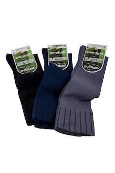 Set 3 perechi de sosete lungi 3/4, Overall, Bamboo Diabetic, dama, Multicolor, 39-42 Set 3 perechi de sosete lungi 3/4, Overall, Bamboo Diabetic, dama, Multicolor, 39-42