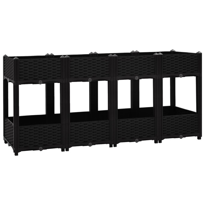 Strat inaltat vidaXL, 160x40x71 cm, polipropilena 13.2 kg 316537