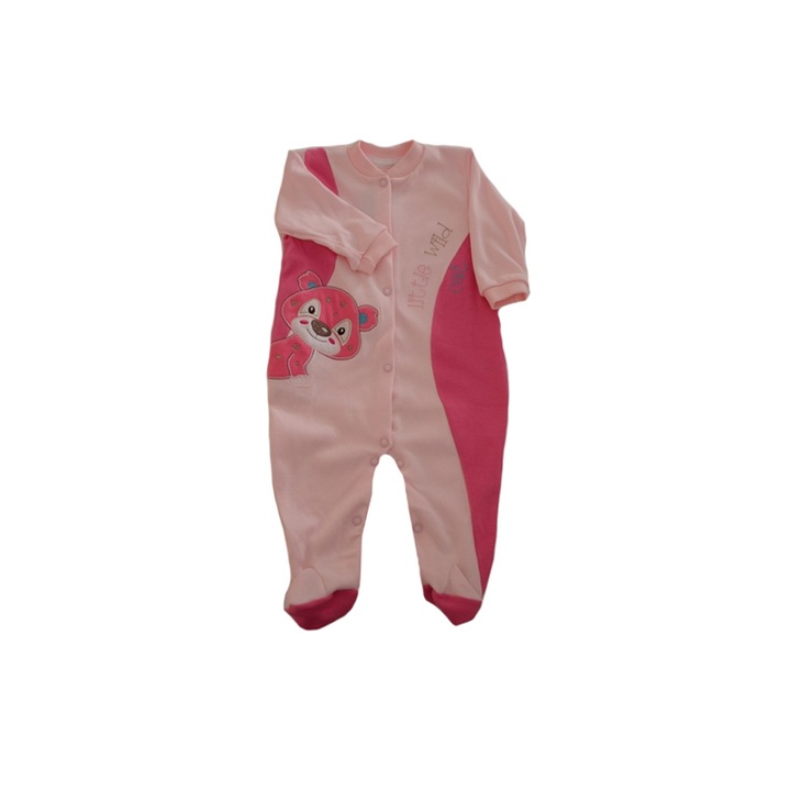 Salopeta cu maneca lunga pentru fete Bobas BS-62-62, Roz 62 CM