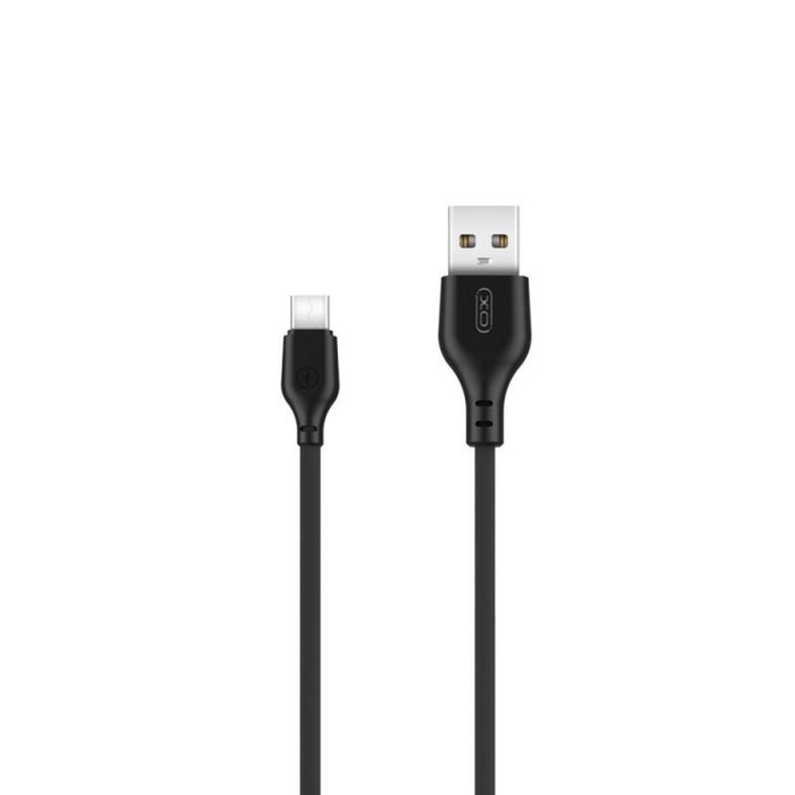 Кабел за зареждане и Data XO NB103, USB/USB Type-C, 2.1A, 2 м, Черен