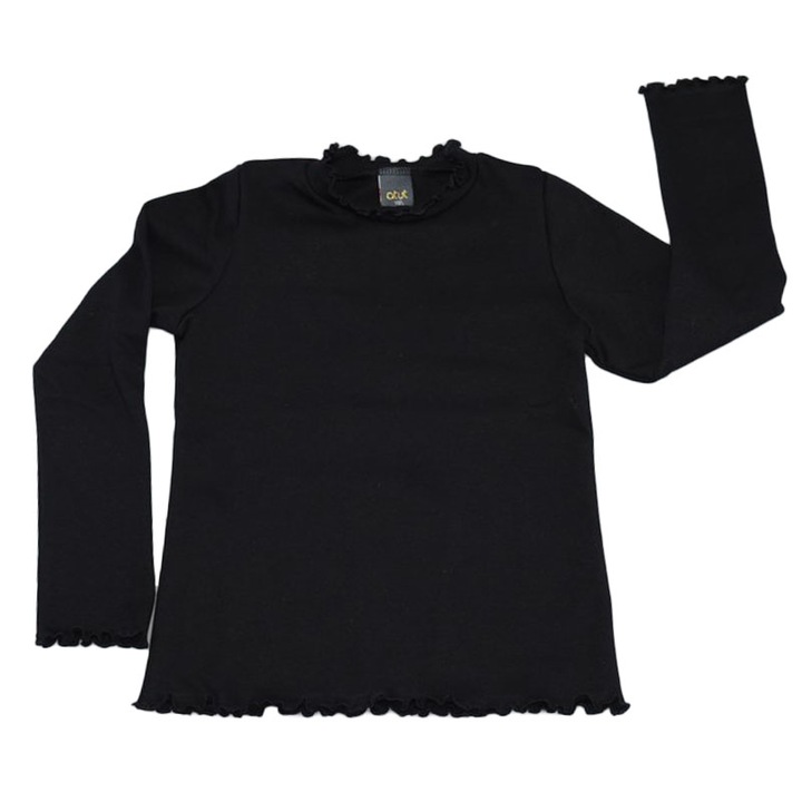 Bluza cu maneca lunga pentru fete Atut BLF282-104, Negru 68106