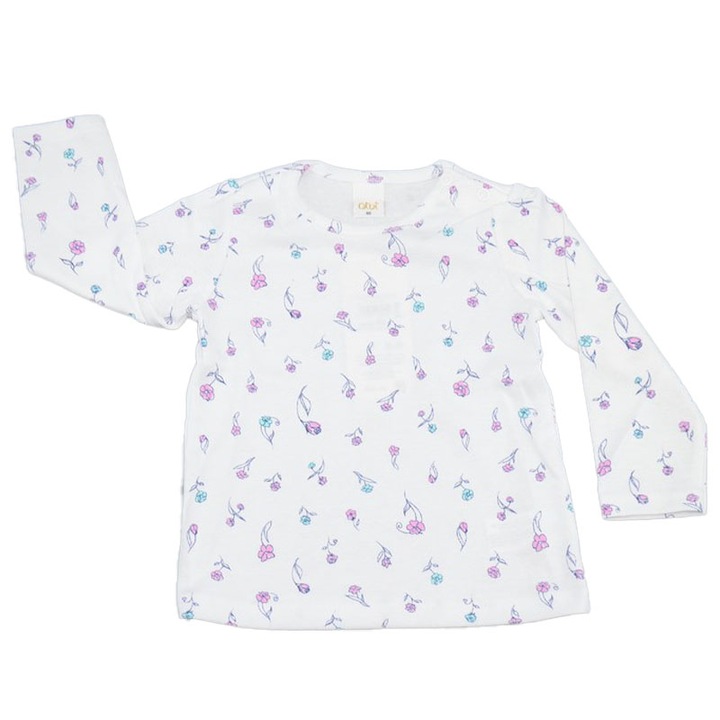 Bluza cu maneca lunga pentru fete Atut BLF8415-86, Alb 68118