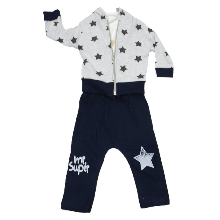 Compleu 3 piese pentru baieti Mini Junior KTA-5-80, Gri 58461