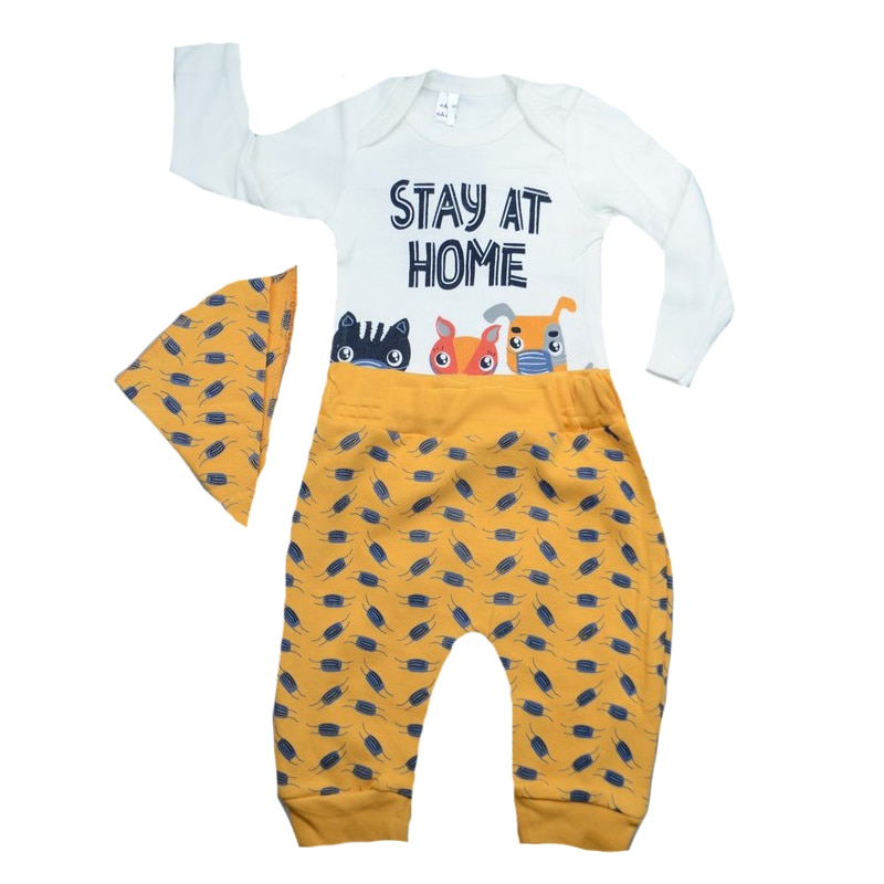 Compleu 3 piese pentru copii Chippi Chuppo 50-3_56-62 cm, Multicolor 58840