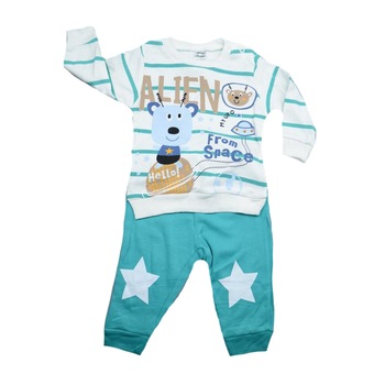 Compleu 2 piese pentru baieti Chippi Chuppo 50-4_56-62 cm, Multicolor 56-62 CM Compleu 2 piese pentru baieti Chippi Chuppo 50-4_56-62 cm, Multicolor 56-62 CM