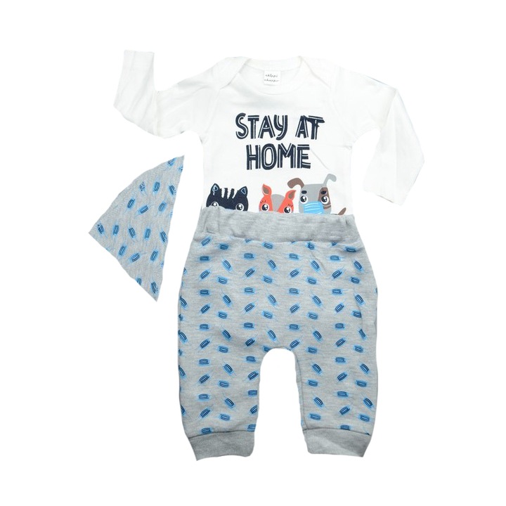 Compleu 3 piese pentru baieti Chippi Chuppo 50-2_56-62 cm, Multicolor 58836