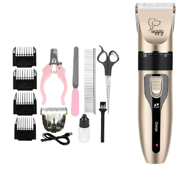 set aparat de tuns animale cu 4 accesorii 35 w abs auriu imagen 78_3_
6