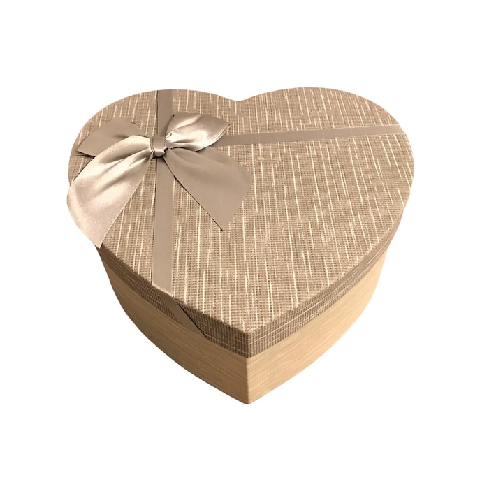 Подаръчна кутия Gentelo, 100 причини защо те обичам, сиво сърце 18 см