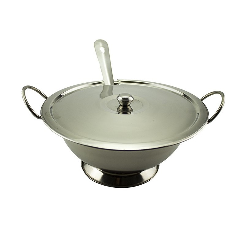 azhome Supieră de inox polonic, 1 litru, cu capac