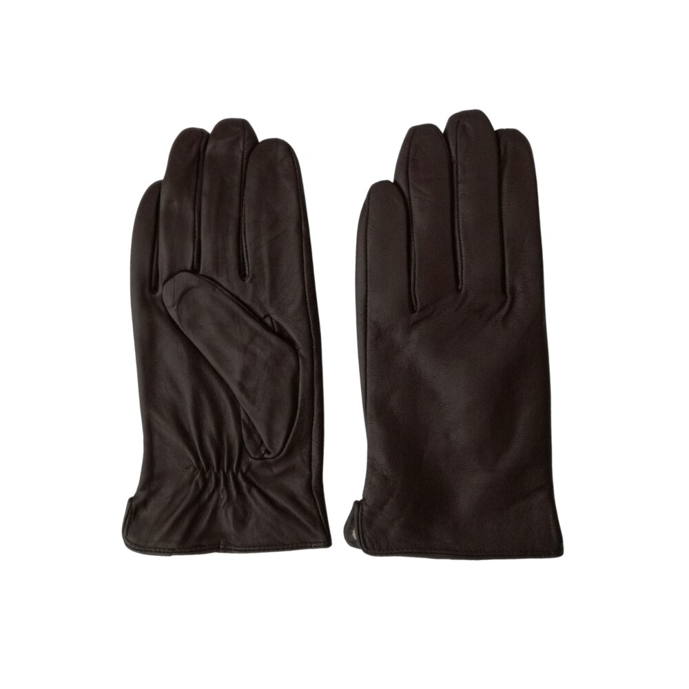 Manusi barbati, Onore, piele naturala, maro inchis, simple, L