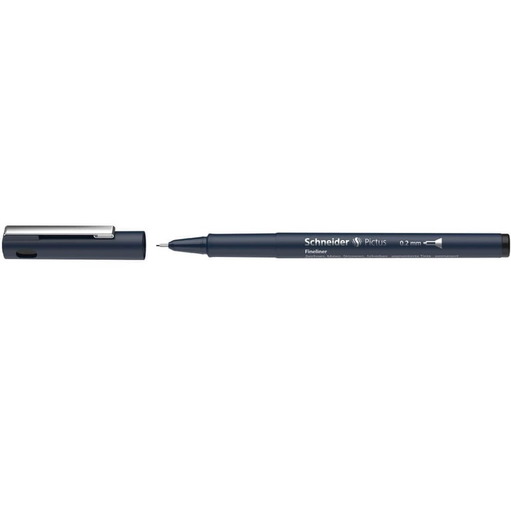 Liner Pictus Schneider negru - 0,2 mm