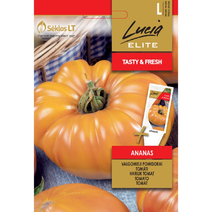 Seminte, Tomate Ananas, Lucia Elite, plic, 0.1 grame