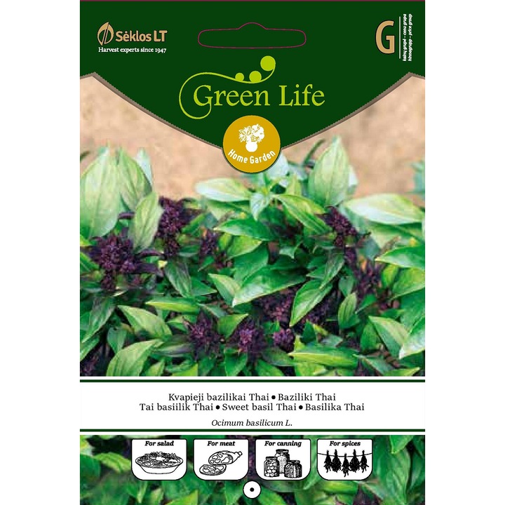 Seminte, Busuioc Thai, Green Life, plic, 0.3 grame